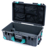 Pelican 1535 Air Case, Charcoal with Teal Handles, Latches & Trolley Mesh Lid Organizer Only ColorCase 015350-0100-520-591-590