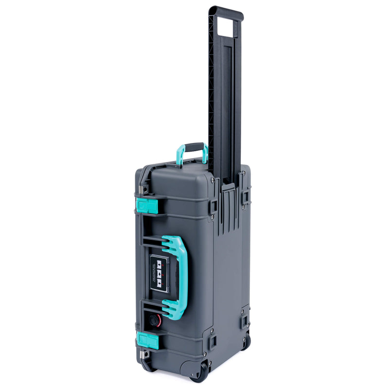 Pelican 1535 Air Case, Charcoal with Teal Handles & Latches ColorCase 