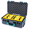 Pelican 1535 Air Case, Charcoal with Teal Handles & Latches