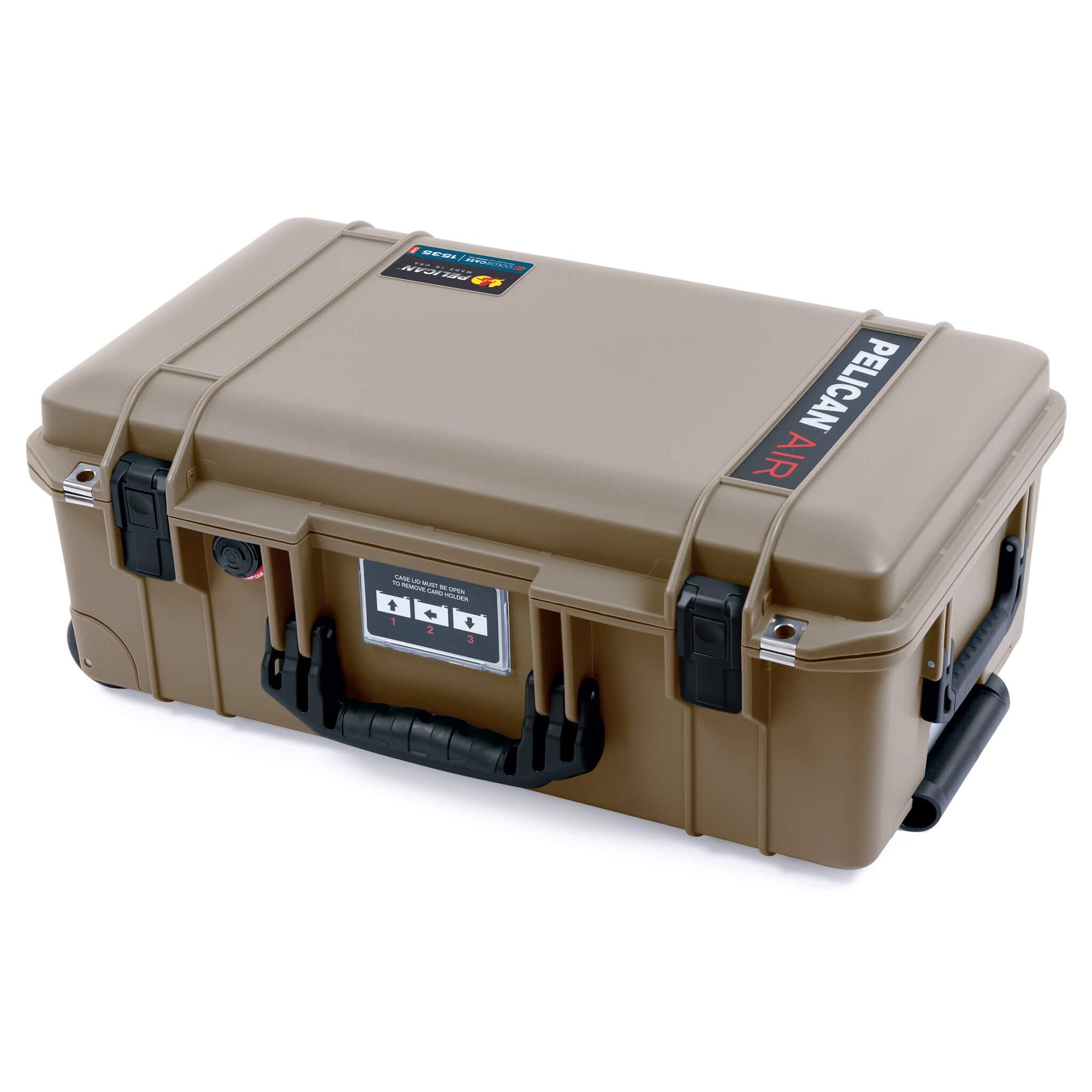 Pelican 1535 Air Case, Dark Desert Dirt with Black Handles & Latches ColorCase 