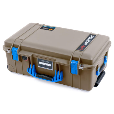 Pelican 1535 Air Case, Dark Desert Dirt with Blue Handles & Latches ColorCase