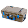 Pelican 1535 Air Case, Dark Desert Dirt with Blue Handles, Latches & Trolley ColorCase