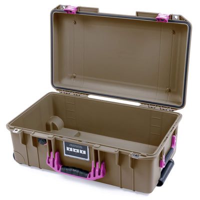 Pelican 1535 Air Case, Dark Desert Dirt with Magenta Handles & Latches ColorCase