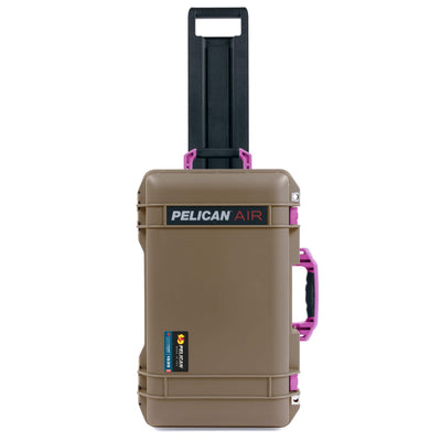 Pelican 1535 Air Case, Dark Desert Dirt with Magenta Handles & Latches ColorCase