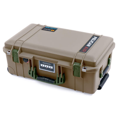 Pelican 1535 Air Case, Dark Desert Dirt with OD Green Handles & Latches ColorCase