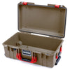 Pelican 1535 Air Case, Dark Desert Dirt with Red Handles & Latches None (Case Only) ColorCase 015350-0000-580-321