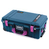 Pelican 1535 Air Case, Deep Pacific with Magenta Handles & Latches