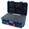 Pelican 1535 Air Case, Deep Pacific with Magenta Handles & Latches