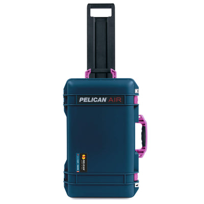 Pelican 1535 Air Case, Deep Pacific with Magenta Handles, Latches & Trolley ColorCase