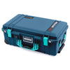 Pelican 1535 Air Case, Deep Pacific with Teal Handles & Latches ColorCase