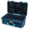 Pelican 1535 Air Case, Deep Pacific with Teal Handles & Latches Mesh Lid Organizer Only ColorCase 015350-0100-550-591