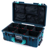 Pelican 1535 Air Case, Deep Pacific with Teal Handles & Latches TrekPak Divider System with Mesh Lid Organizer ColorCase 015350-0120-550-591