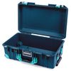 Pelican 1535 Air Case, Deep Pacific with Teal Handles, Latches & Trolley None (Case Only) ColorCase 015350-0000-550-591-590