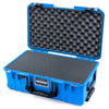 Pelican 1535 Air Case, Electric Blue with Black Handles & Latches Pick & Pluck Foam with Convoluted Lid Foam ColorCase 015350-0001-120-111