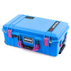 Pelican 1535 Air Case, Electric Blue with Magenta Handles & Latches