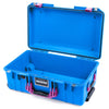 Pelican 1535 Air Case, Electric Blue with Magenta Handles & Latches