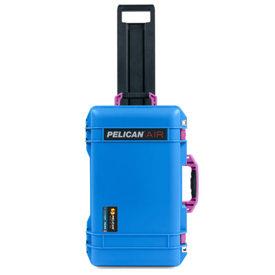 Pelican 1535 Air Case, Electric Blue with Magenta Handles, Latches & Trolley ColorCase