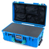 Pelican 1535 Air Case, Electric Blue with Teal Handles & Latches Pick & Pluck Foam with Mesh Lid Organizer ColorCase 015350-0101-120-591