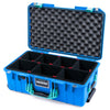 Pelican 1535 Air Case, Electric Blue with Teal Handles & Latches TrekPak Divider System with Convoluted Lid Foam ColorCase 015350-0020-120-591