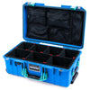 Pelican 1535 Air Case, Electric Blue with Teal Handles & Latches TrekPak Divider System with Mesh Lid Organizer ColorCase 015350-0120-120-591