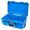 Pelican 1535 Air Case, Electric Blue with Teal Handles, Latches & Trolley