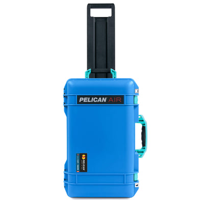 Pelican 1535 Air Case, Electric Blue with Teal Handles, Latches & Trolley ColorCase