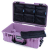 Pelican 1535 Air Case, Lilac with Black Handles & Latches 7-Piece Removable Mesh Pouches Only ColorCase 015350-0700-540-111