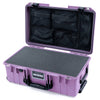 Pelican 1535 Air Case, Lilac with Black Handles & Latches Pick & Pluck Foam with Mesh Lid Organizer ColorCase 015350-0101-540-111