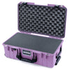 Pelican 1535 Air Case, Lilac with Black Handles & TSA Locking Latches Pick & Pluck Foam with Convoluted Lid Foam ColorCase 015350-0001-540-L10