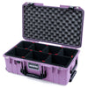 Pelican 1535 Air Case, Lilac with Black Handles & TSA Locking Latches TrekPak Divider System with Convolute Lid Foam ColorCase 015350-0020-540-L10