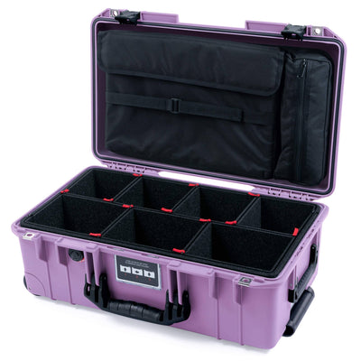 Pelican 1535 Air Case, Lilac with Black Handles & Latches TrekPak Divider System with Computer Pouch ColorCase 015350-0220-540-111