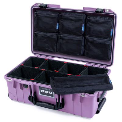 Pelican 1535 Air Case, Lilac with Black Handles & Latches TrekPak Divider System with 7-Piece Removable Mesh Pouches ColorCase 015350-0720-540-111