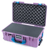 Pelican 1535 Air Case, Lilac with Blue Handles & Latches Pick & Pluck Foam with Convoluted Lid Foam ColorCase 015350-0001-540-121