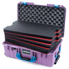 Pelican 1535 Air Case, Lilac with Blue Handles & Latches Custom Tool Kit (4 Foam Inserts with Convoluted Lid Foam) ColorCase 015350-0060-540-121