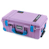 Pelican 1535 Air Case, Lilac with Blue Handles, Latches & Trolley ColorCase