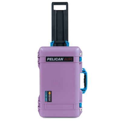 Pelican 1535 Air Case, Lilac with Blue Handles, Latches & Trolley ColorCase