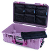 Pelican 1535 Air Case, Lilac with Magenta Handles & Latches 7-Piece Removable Mesh Pouches Only ColorCase 015350-0700-540-401