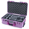 Pelican 1535 Air Case, Lilac with Magenta Handles & Latches Gray Padded Microfiber Dividers with Convoluted Lid Foam ColorCase 015350-0070-540-401