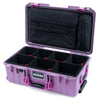 Pelican 1535 Air Case, Lilac with Magenta Handles & Latches TrekPak Divider System with Laptop Computer Lid Pouch ColorCase 015350-0220-540-401