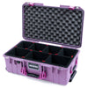 Pelican 1535 Air Case, Lilac with Magenta Handles & Latches TrekPak Divider System with Convoluted Lid Foam ColorCase 015350-0020-540-401