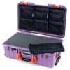 Pelican 1535 Air Case, Lilac with Orange Handles & Latches ColorCase