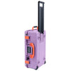 Pelican 1535 Air Case, Lilac with Orange Handles & Latches ColorCase