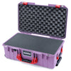 Pelican 1535 Air Case, Lilac with Red Handles & Latches Pick & Pluck Foam with Convoluted Lid Foam ColorCase 015350-0001-540-321