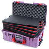 Pelican 1535 Air Case, Lilac with Red Handles & Latches Custom Tool Kit (4 Foam Inserts with Convoluted Lid Foam) ColorCase 015350-0060-540-321