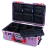 Pelican 1535 Air Case, Lilac with Red Handles & Latches TrekPak Divider System with 7-Piece Removable Mesh Pouches ColorCase 015350-0720-540-321