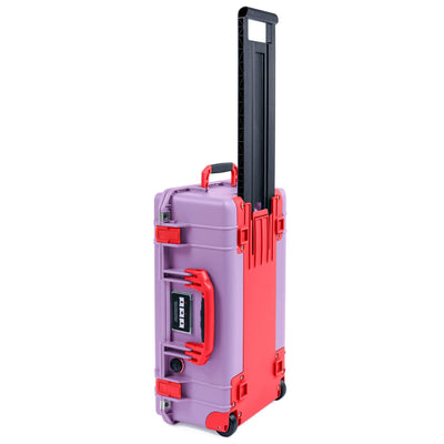 Pelican 1535 Air Case, Lilac with Red Handles, Latches & Trolley ColorCase