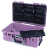 Pelican 1535 Air Case, Lilac with Silver Handles & Latches 7-Piece Removable Mesh Pouches Only ColorCase 015350-0700-540-181