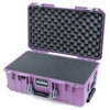 Pelican 1535 Air Case, Lilac with Silver Handles & Latches Pick & Pluck Foam with Convoluted Lid Foam ColorCase 015350-0001-540-181