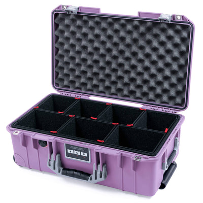 Pelican 1535 Air Case, Lilac with Silver Handles & Latches TrekPak Divider System with Convoluted Lid Foam ColorCase 015350-0020-540-181