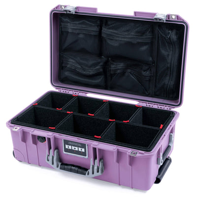 Pelican 1535 Air Case, Lilac with Silver Handles & Latches TrekPak Divider System with Mesh Lid Organizer ColorCase 015350-0120-540-181